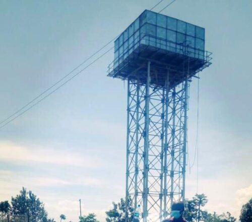 The 108M3 elevated tank installed In Aduoyo  Village